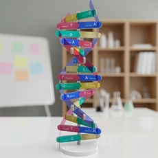 DNA 입체모형 만들기 이중나선 구조 유전자 염색체 관찰학습 과학교구 DIY (2인용)