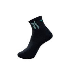 【FAV】美津濃 排球襪【1雙】運動襪/男襪/女襪/中筒襪/腳跟加厚/排球襪/透氣/台灣製/型號:B508, 1個, 短筒款-L(25~28cm)黑淺藍, 黑淺藍