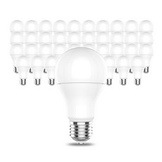 장수램프 LED 전구 10W [40개입] 벌브 램프 세트, 주광색(하얀빛), 40개