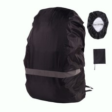 佳一背包防雨罩插扣款 防水套 附收納袋 防水耐磨 有反光條, 防水套-單插扣-黑色, 1個
