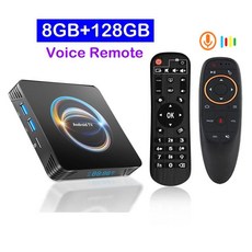 스마트 TV 박스 안드로이드 셋톱박스, 8G 128G Voice Remote
