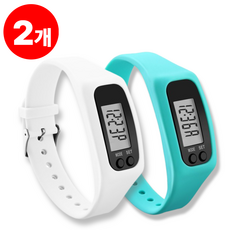 하르린 고급형 건강 만보기 시계, 2개, 쿨 데이SET(퓨어화이트, 프레시스카이)