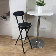 스탠딩 의자 접이식 대기 간이 보조체어 휴대용, 65cm-블랙, 1개