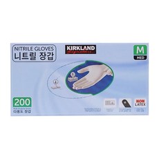 커클랜드 시그니춰 다용도 니트릴 장갑, 화이트, M, 200개