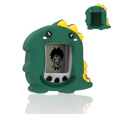 FIOPAZ 다마고치 나노 실리콘 케이스 나노용 귀여운 피부 보호 커버 충격 방지 타마 액세서리용 미끄럼 방지 (그린 공룡), Gray, 1개