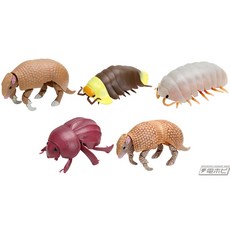 萬代 環保扭蛋 團子蟲 08 糰子蟲 與 巴西 三帶犰狳 鼠婦 球金龜 轉蛋, 1個, 1套全5款(含隱藏版) 鼠婦08