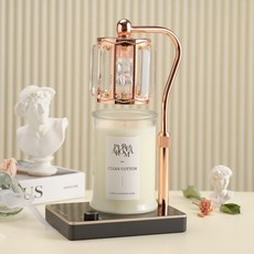 캔들백화점 엘사 캔들워머+소이 캔들 750g세트, 1개, 750g, 모링가, 엘사 (로즈골드)