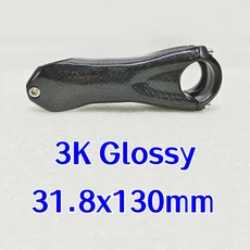 탄소 섬유 자전거 줄기 MTB/도로 트랙 초경량 줄기 10도 31.880-120mm 부품, 10 3K Glossy 130mm, 1개