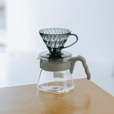 긍야네 커피추출기구 커피추출기 가정용 드리퍼, 블랙 1-2인분 필터 페이퍼, 1개, 1L