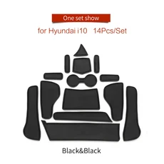 SMABEE 미끄럼 방지 게이트 슬롯 컵 매트 문짝 그루브 패드 내부 액세서리 미끄럼 방지 매트 코스터 현, 01 21i10-R BLACK