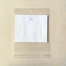 빅사이즈 자동핀 머리핀 포장 종이카드 비닐포장백 세트, 카드100장+비닐백100매