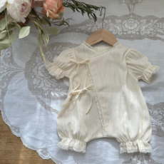신생아 아기 여아 매쉬 메쉬 배냇슈트 50일 백일 셀프촬영 newborn baby mesh suit made in korea 출산선물