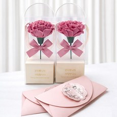 잇츠K 카네이션 꽃다발 용돈봉투 선물세트 어버이날 스승의날 감사선물 2개, 로즈핑크