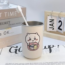 卡通吉伊咔哇抱崽不鏽鋼漱口杯家用洗漱杯, 吉伊,301-400ml, 1個