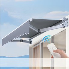 어닝 차양막 방수 그늘막 벽면 고정 테라스 가림막 간판, 주문제작, 전동 차양막 +498 위안 차양막 전용 모터