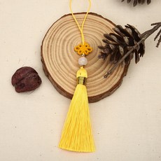 전통 태슬 미니 노리개장식 20개, 노랑색x20개