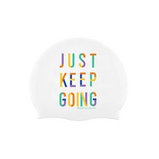 製作人 Sumo Design Sumo Just Keep Going 泳帽 白色, 白色的