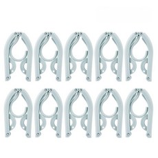 10 휴대용 접이식 여행용 옷걸이 세트 여행 및 을 위한 공간 절약형 다용도, 10 PCS of Blue