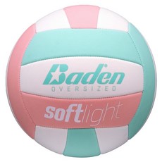 Baden 소프트라이트 노 스팅 플렉스폼 커버 청소년 경량 트레이닝 배구 K-5 선수 공식 사이즈 5 + 20% 라이터 씨 그린/소프트 핑크 [호환]