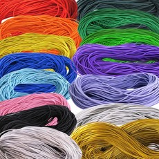 둥근고무줄 칼라 천고무줄 굵은/가는 탄성끈 대용량, 가는줄(2.0mm)-검정색, 가는줄(2.0mm)-검정색