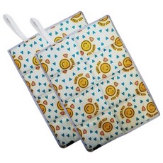 1+1 휴대용방석 야외용 미니 방석 1인 야외 접이식 방수방석, 스마일1+1