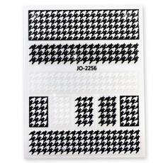 네일 스티커 치도리 무늬 블랙 화이트 네일 스티커 네일 아트 투명감 셀프 네일 데코레이션 1시트가 들어 있는 반짝반짝 퐁퐁 원형 NAS-042