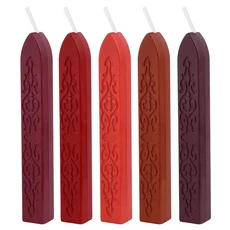 5개/갑 씰링 왁스 스틱 - 화살표 코어 솔리드 컬러 파이어 래커 봉투 초대장 및 선물 씰링 스탬프용, 02 Mixed color set B