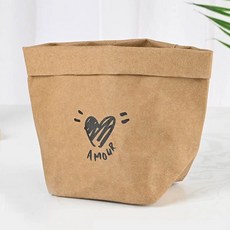 네추럴 빈티지 느낌 하트 페이퍼백 특수공정 재사용coz9+9Jpv