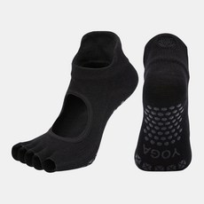 NicoFun 愛定做 3雙 露趾防滑瑜珈襪 皮拉提斯襪 空中瑜珈襪 室內五趾襪 女襪22-25.5