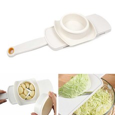 양배추 채썰기 강판 주방 식재료 손질 홀더에 끼워쓰는 마늘 슬라이서