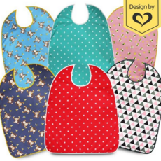 위생 방수 턱받이 식사용 요양원 앞치마 성인 위생 턱받이 환자용 폴리에스테르 목걸이형 디자인 간병용, 별빛 -아쿠아블루, 1