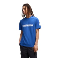 HUGO 남성용 츠노다 그래픽 F1 2025 레이싱 불 팬 티셔츠 브라이트 블루 XXL