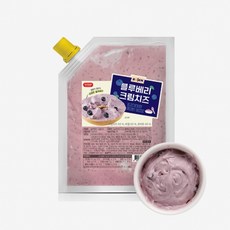로젠치즈 블루베리 크림치즈 1kg 베이글 브런치 디저트, 에쓰푸드 로젠 블루베리 크림치즈 1kg, 1개