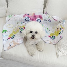 강아지 블랭킷 뱀부 캐릭터 애견 여름 담요 고양이 시원한 이불 코코리베 S, 동물원