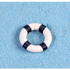 테라리움과 바다 테마 장식을 위한 보트 컬렉션 장식품 8가지, 13 wood Lifebuoy