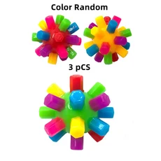 3Pcs 컬러 열 공 감각 능력 훈련 퍼즐 탄성 무지개 재미 스트레스 릴리프 야외 장난감 생일 선물