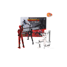 비앤씨 더미13 DIY 구체관절 액션피규어 트리플 레드블랙 + 화이트블랙 + 올블랙 + 무기 6종 + 거치대 3p 세트, 1세트