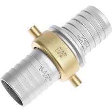 QWORK 알루미늄 핀 러그 호스 섕크 커플링 세트 직경 1.5인치 남녀 파이프 실 75PSI