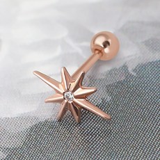 14K 핀 트윙클 앤틱 별 피어싱_0070GF