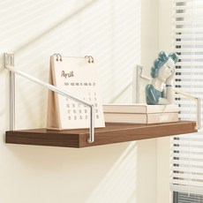 홈스널 인테리어 벽 무타공 선반, 월넛, 1단