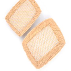 보리디자인 수제 라탄 사각 쟁반, 직사각