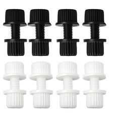 윈토윈 나일론 번호판 나사 프레임용 볼트 및 너트 오토바이용 플라스틱 패스너 키트 홀더 볼트블랙 화이트, 8 pairs of nylon