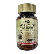솔가 활성 엽산 680 위드 비타민 B12, 60정, 4개
