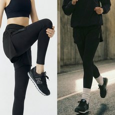 조이할리 여성 투애니런핏 러닝 반바지 레깅스 일체형 9부 운동복 하의 빅사이즈