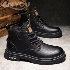 남성 부츠 하이힐 남성 코튼 신발 겨울 기모 보온 남성 신발