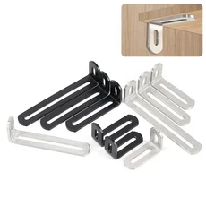 5Pcs 스테인레스 스틸 앵글 코드 조정 가능한 90도 직각 고정 시트 금속 장비 이동식, 1_Silver 120mm 5pcs