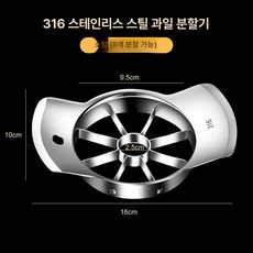 사과 컷팅기 슬라이서 배 커터기 과일 분할기 절단기, 1개, 316 스테인리스강 12분 커터
