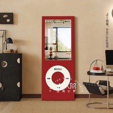 아이팟 거울 전신거울 레트로 아이폰 거울 스탠드 거실 인테리어, 거울 그림, 23x60cm, 길을 따라가는 풍경 A