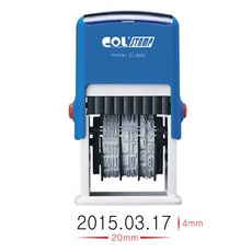 자동일부인 만년일부인N-300 흑청적색-20x4mm-구문일부인, S314018-적색
