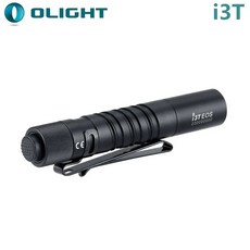 Olight i3T EOS 미니 키 체인 손전등 AAA 배터리 포함 작고 강력한 스타일 하이라이트 180 루멘, 01 Black, 1개